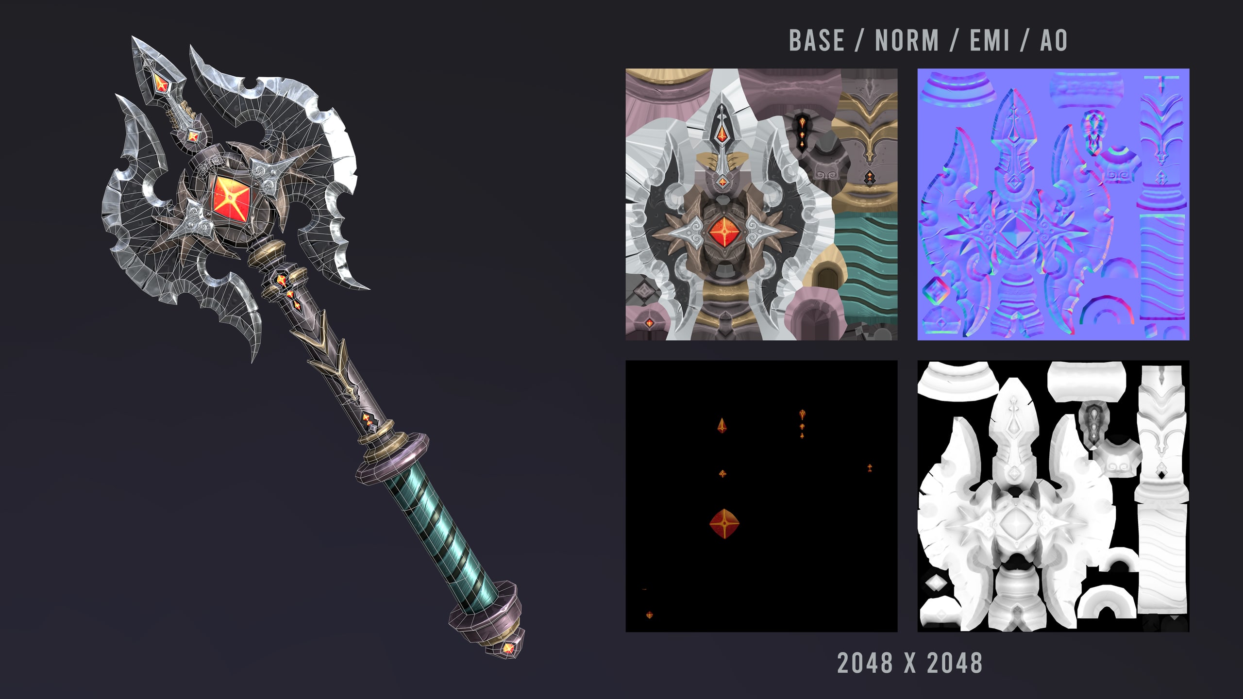 Stylized Battle Axe - 3