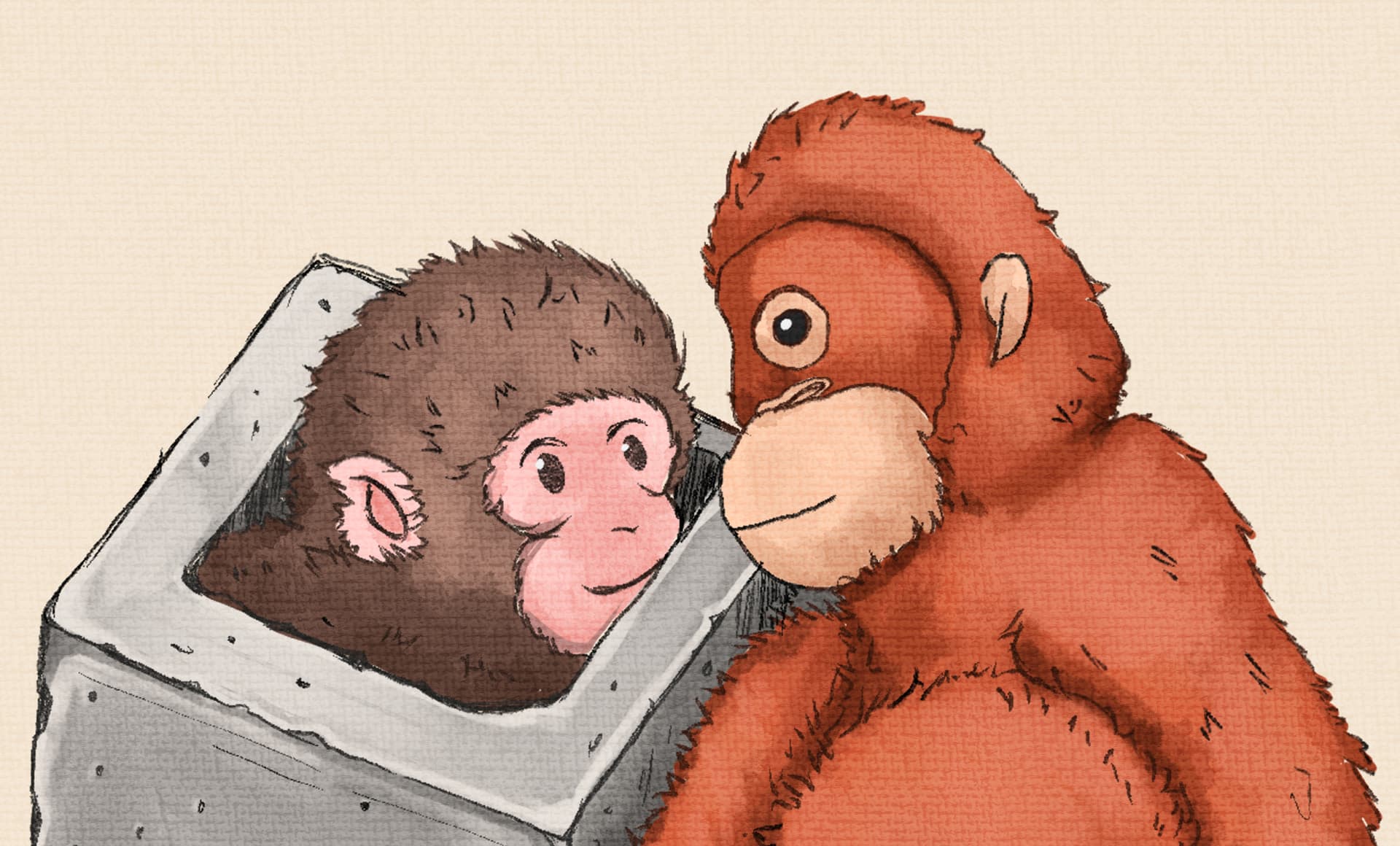 Punch Monkey original topical digital illustration series